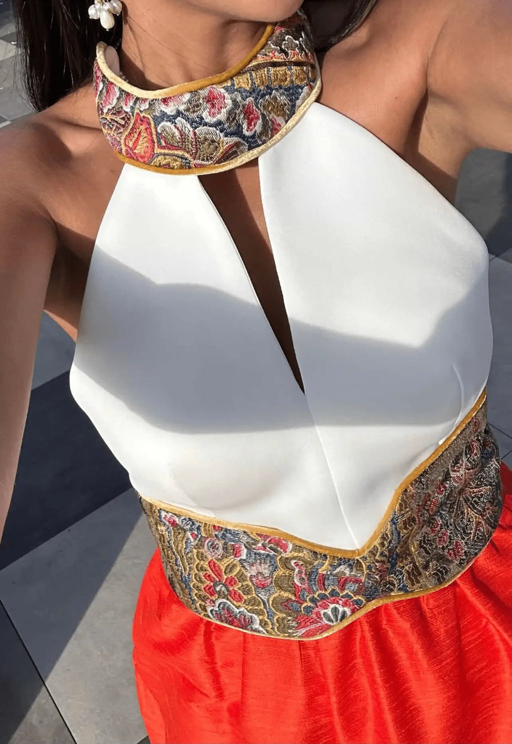 Mediterranean designer top - LENALIA Persian luxury fashion