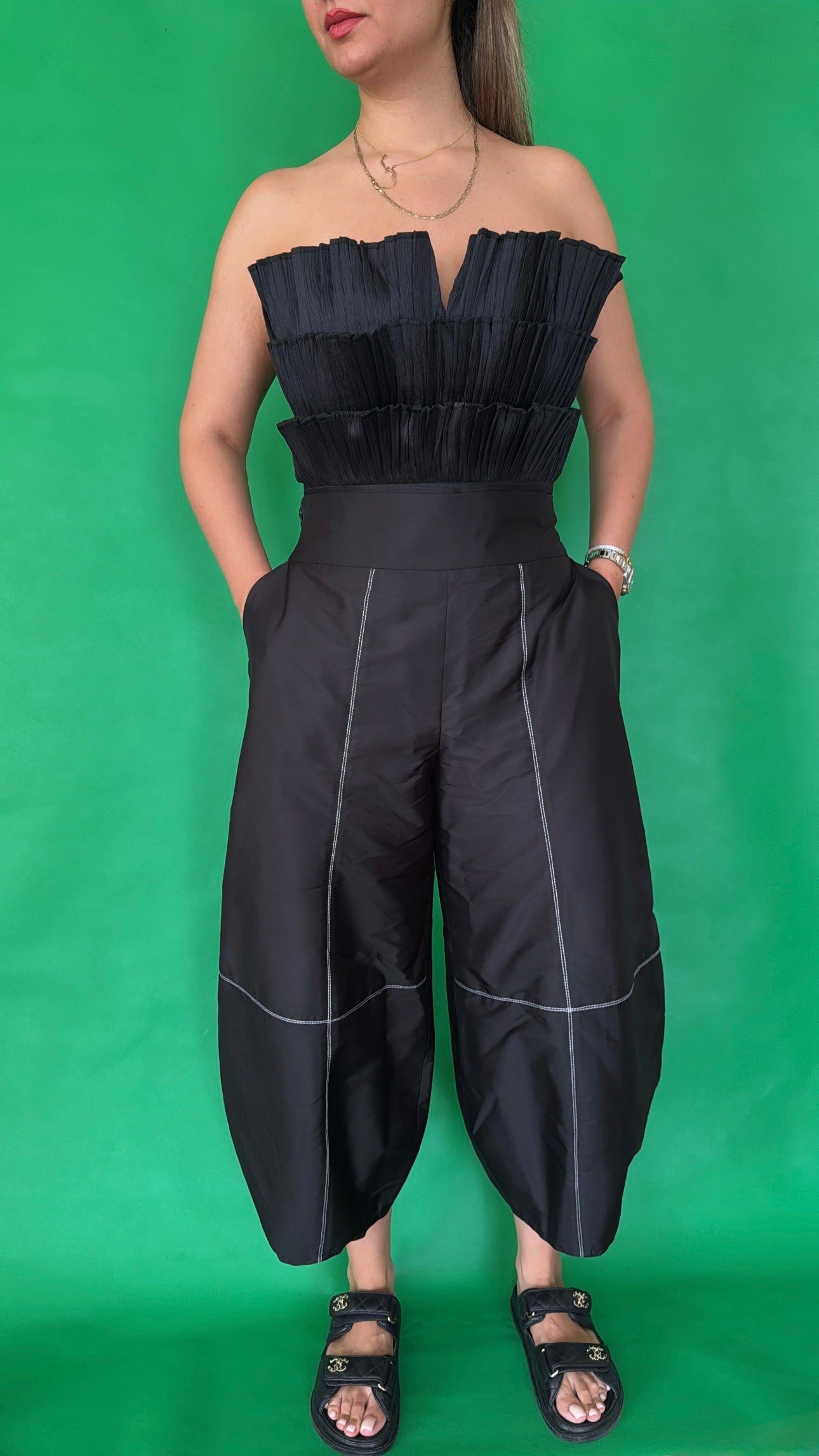 Black Taffeta Pants