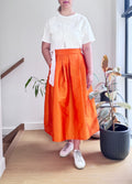 Orange Taffeta Skirt