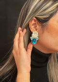 Sulin papier-mache earrings handmade Kurdish jewelry