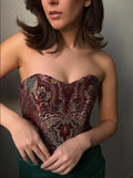 Gold termeh corset traditional Persian fabric