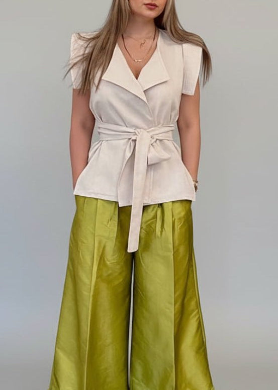 Lena Linen Vest | Designer Linen Vest | Lenalia – LENALIA