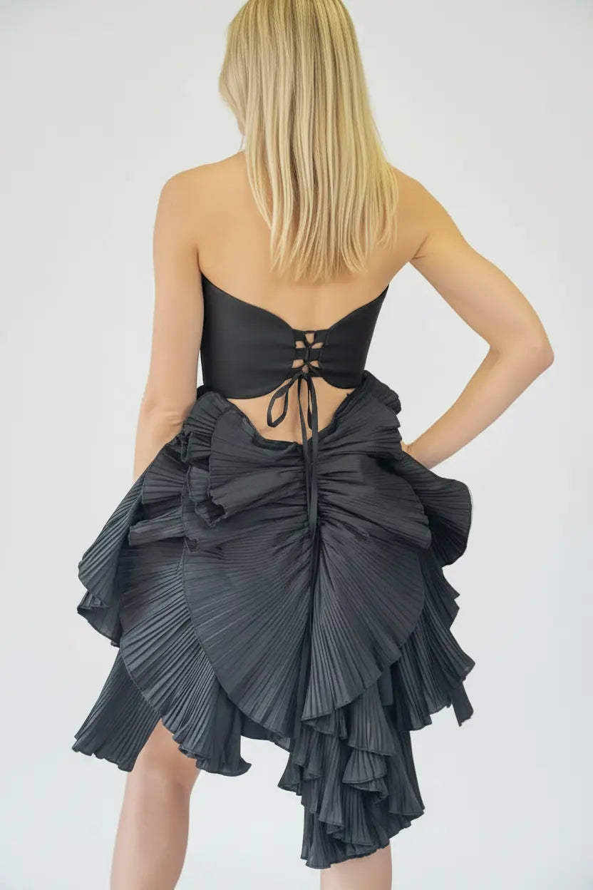 Noir designer dress - LENALIA Persian luxury fashion