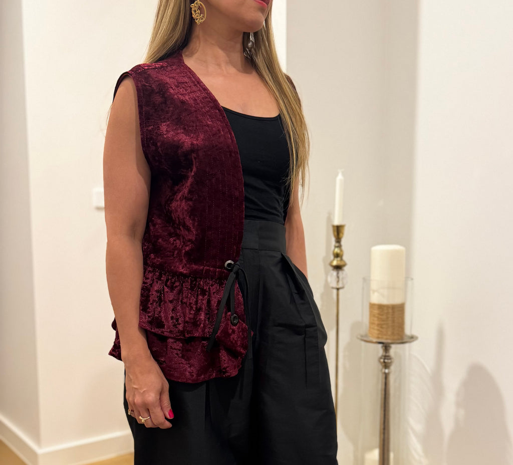 Red Velvet Vest