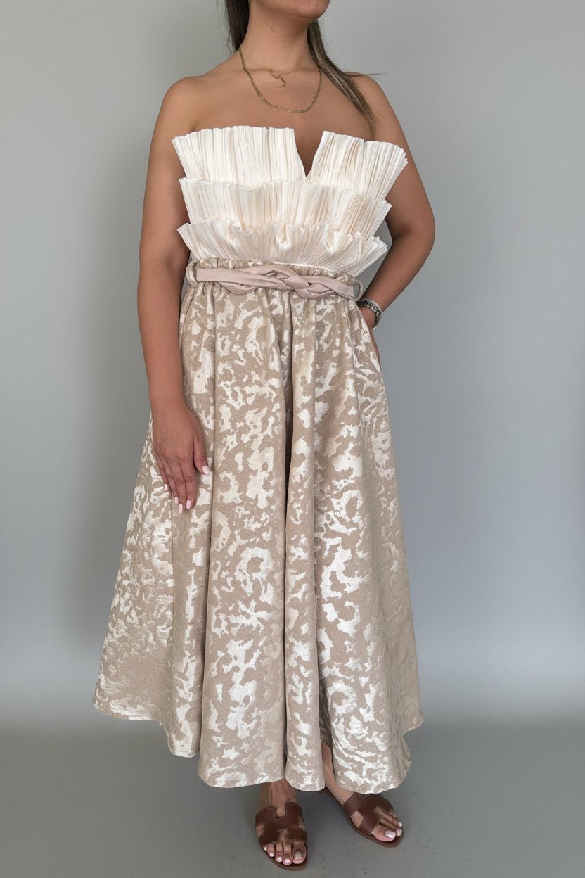 Elina Beige Skirt - LENALIA