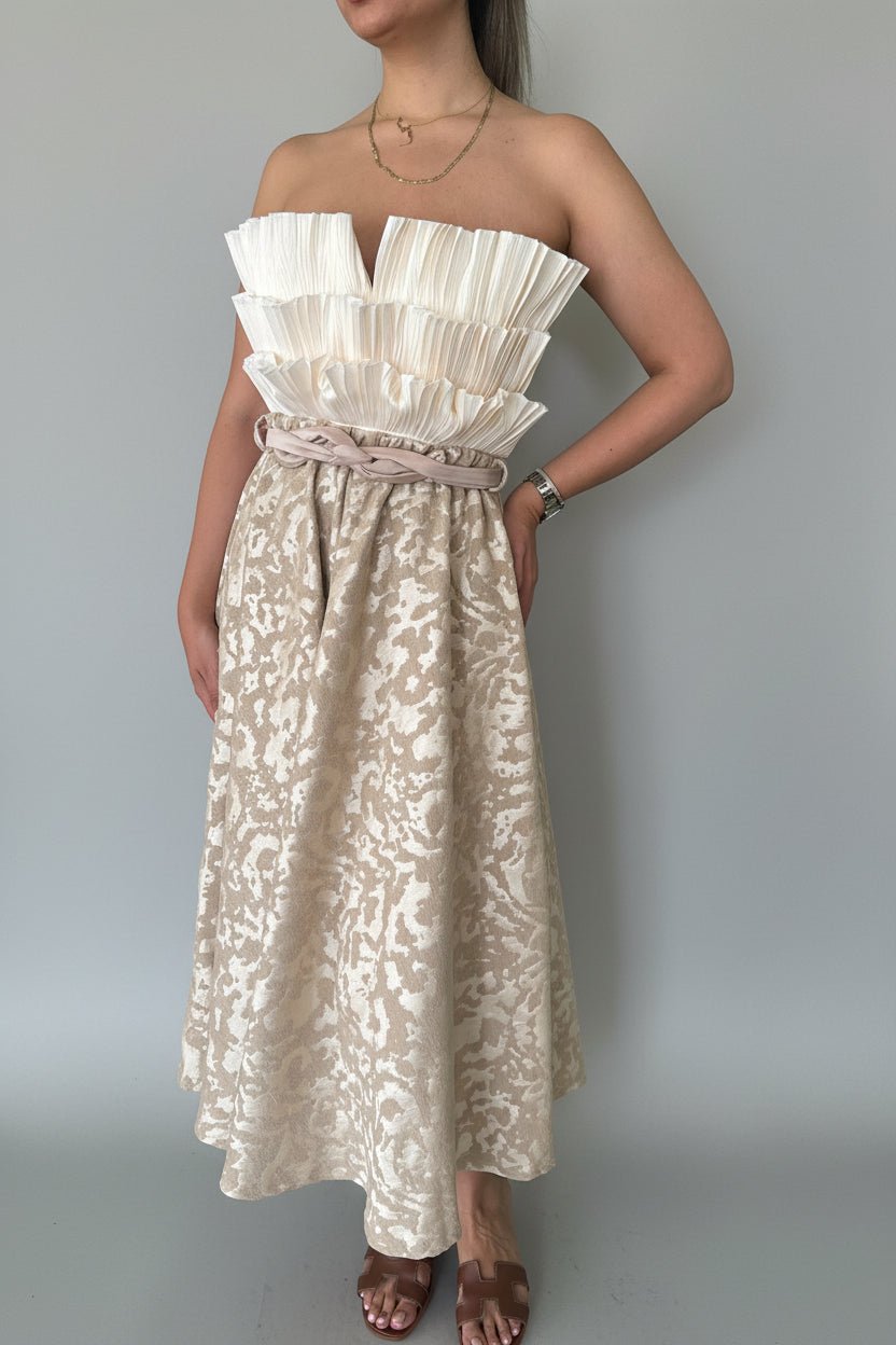 Elina Beige Skirt - LENALIA