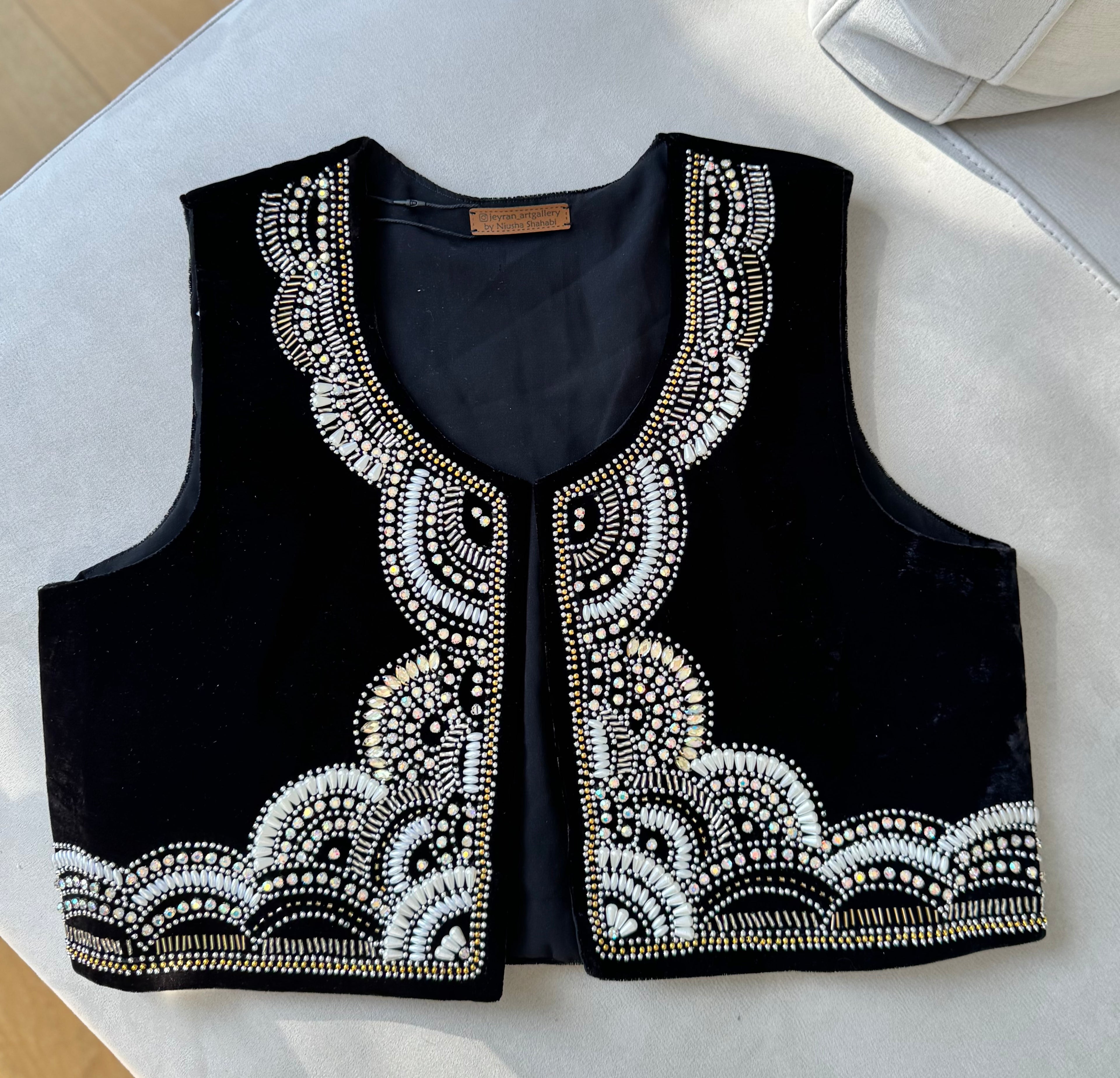 Black Blossom Vest