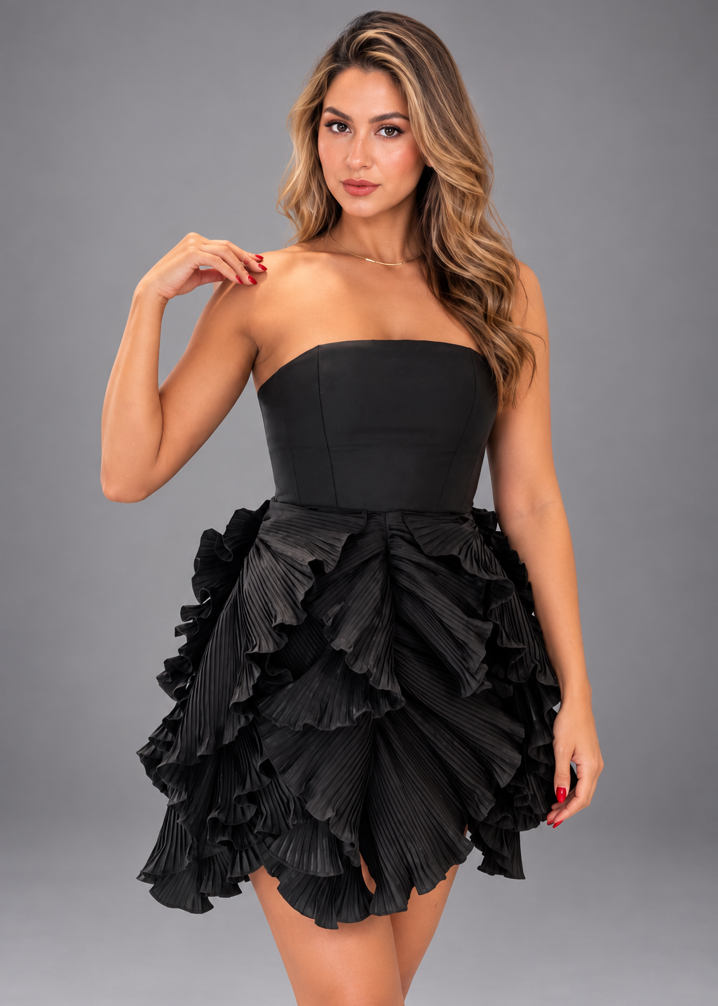 Noir designer dress - LENALIA Persian luxury fashion