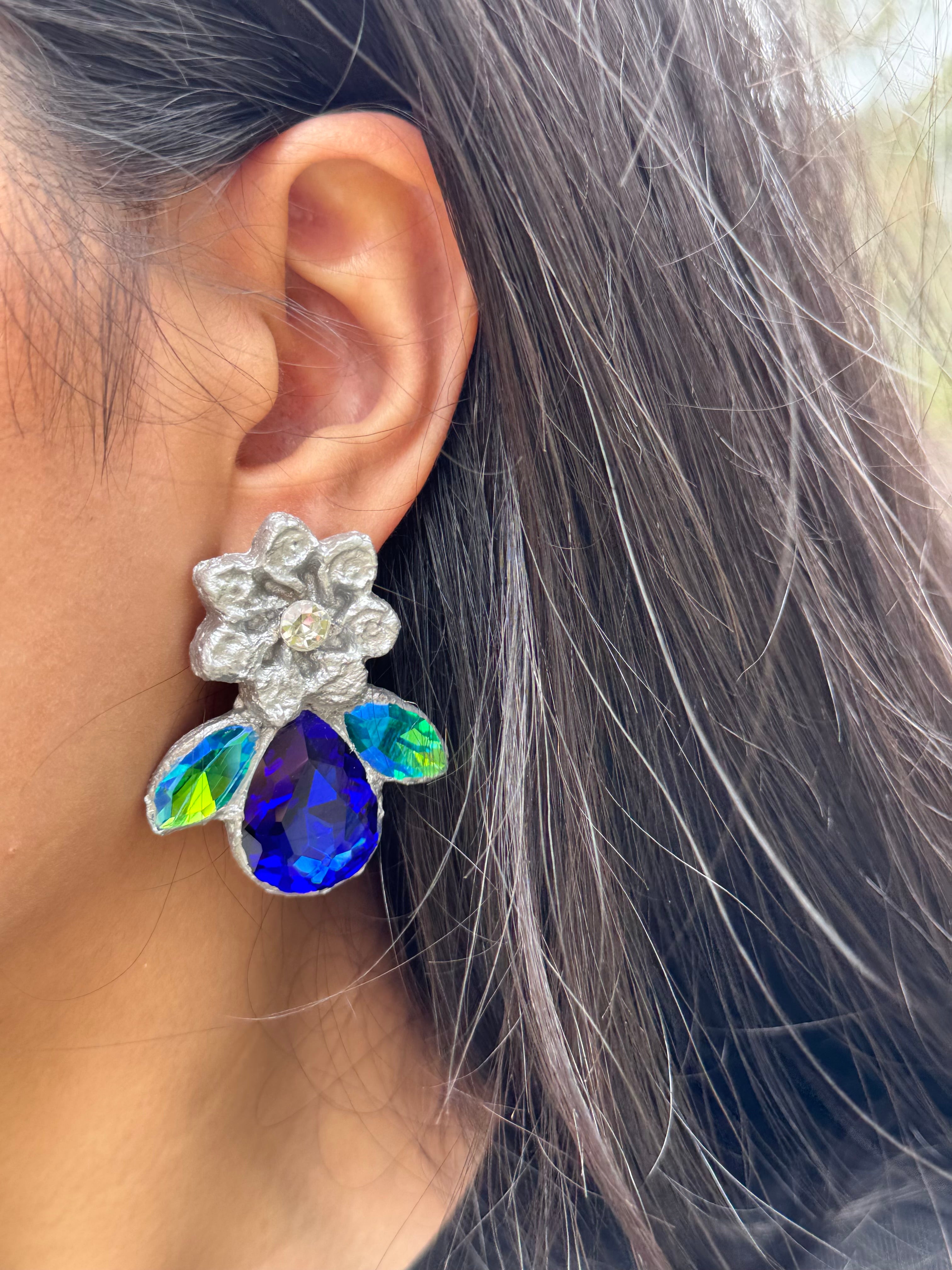 Gelareh handmade papier-mâché earrings - Kurdish artisan jewelry meaning darling