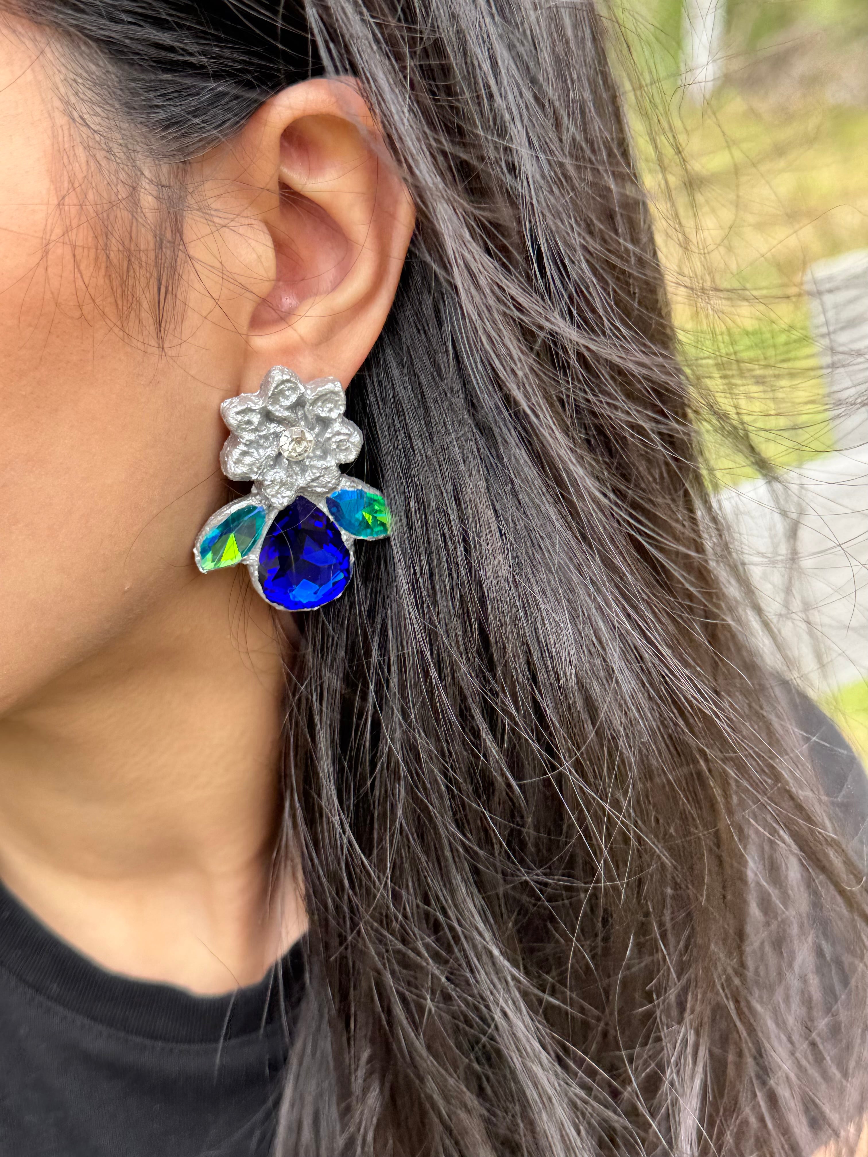 Gelareh handmade papier-mâché earrings - Kurdish artisan jewelry meaning darling