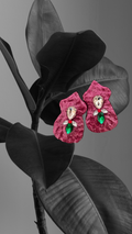 Hana papier-mâché earrings handmade Kurdish jewelry
