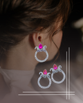 Zivin papier-mâché earrings handmade Kurdish jewelry