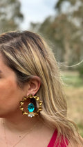 Nashmil papier-mâché earrings handmade Kurdish jewelry