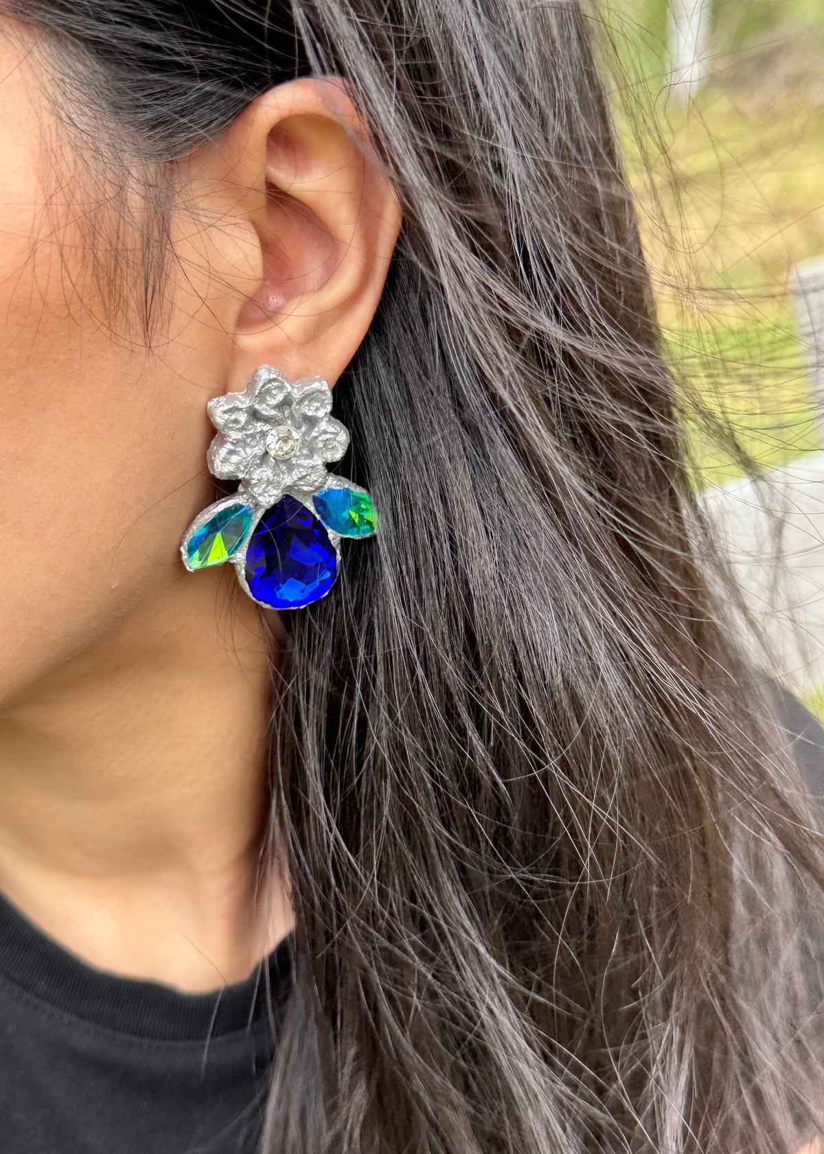 Gelareh handmade papier-m√¢ch√© earrings - Kurdish artisan jewelry meaning darling