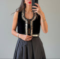 Heritage coin vest – LENALIA Persian artisan coin-embellished luxury vest Australia