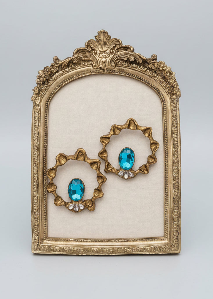 Nashmil hand-made papier mache earrings