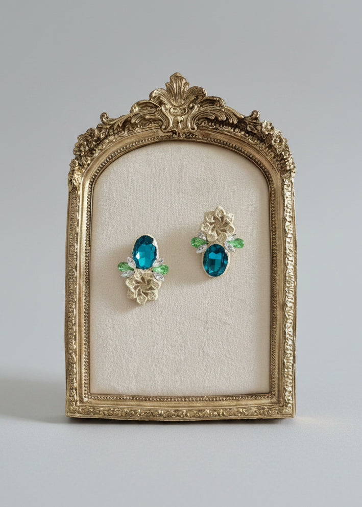 Sulin hand-made papier mache earrings