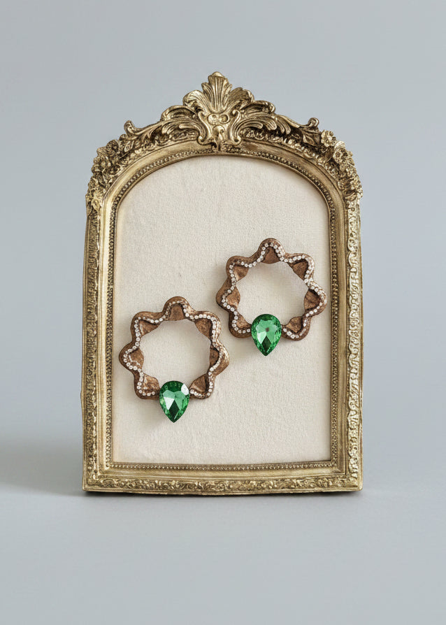 Vahar hand-made papier mache earrings