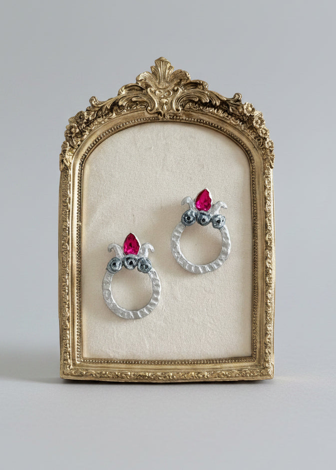 Zivin hand-made papier mache earrings