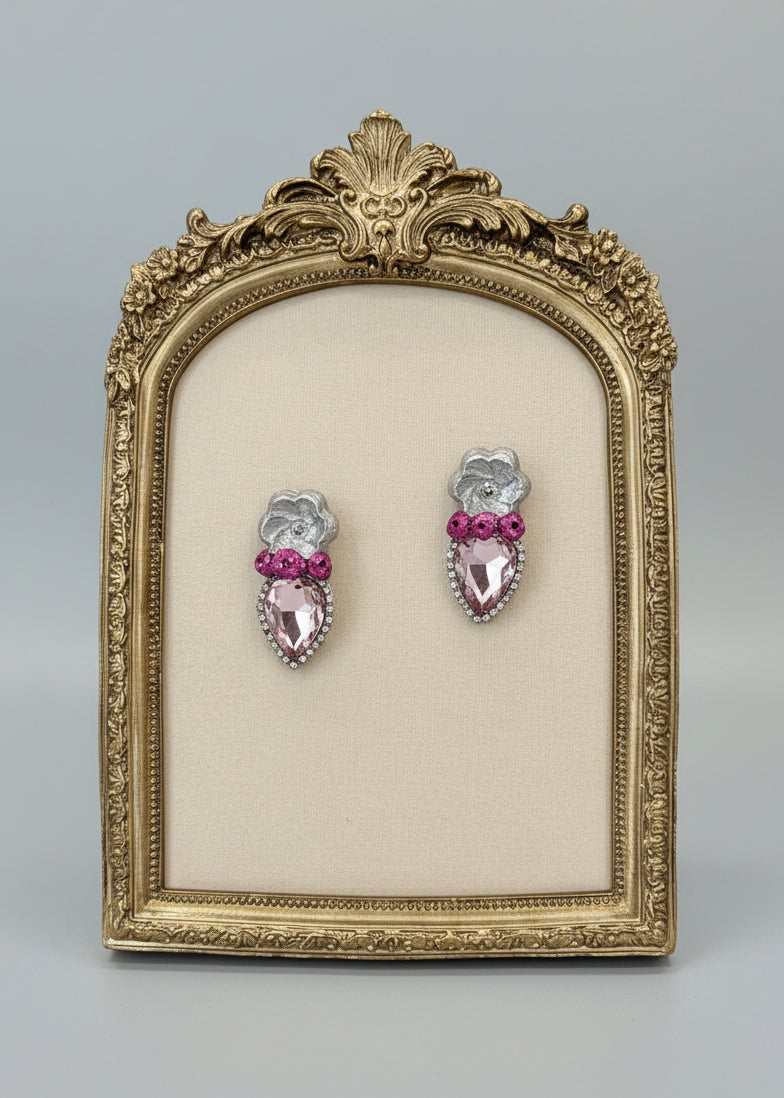 Nazar hand-made papier mache earrings