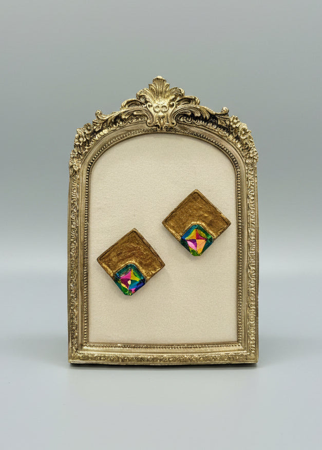 Barzin hand-made papier mache earrings