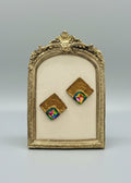 Barzin hand-made papier mache earrings