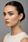 ran Earrings by LENALIA – handcrafted stainless steel earrings with Persian-inspired design