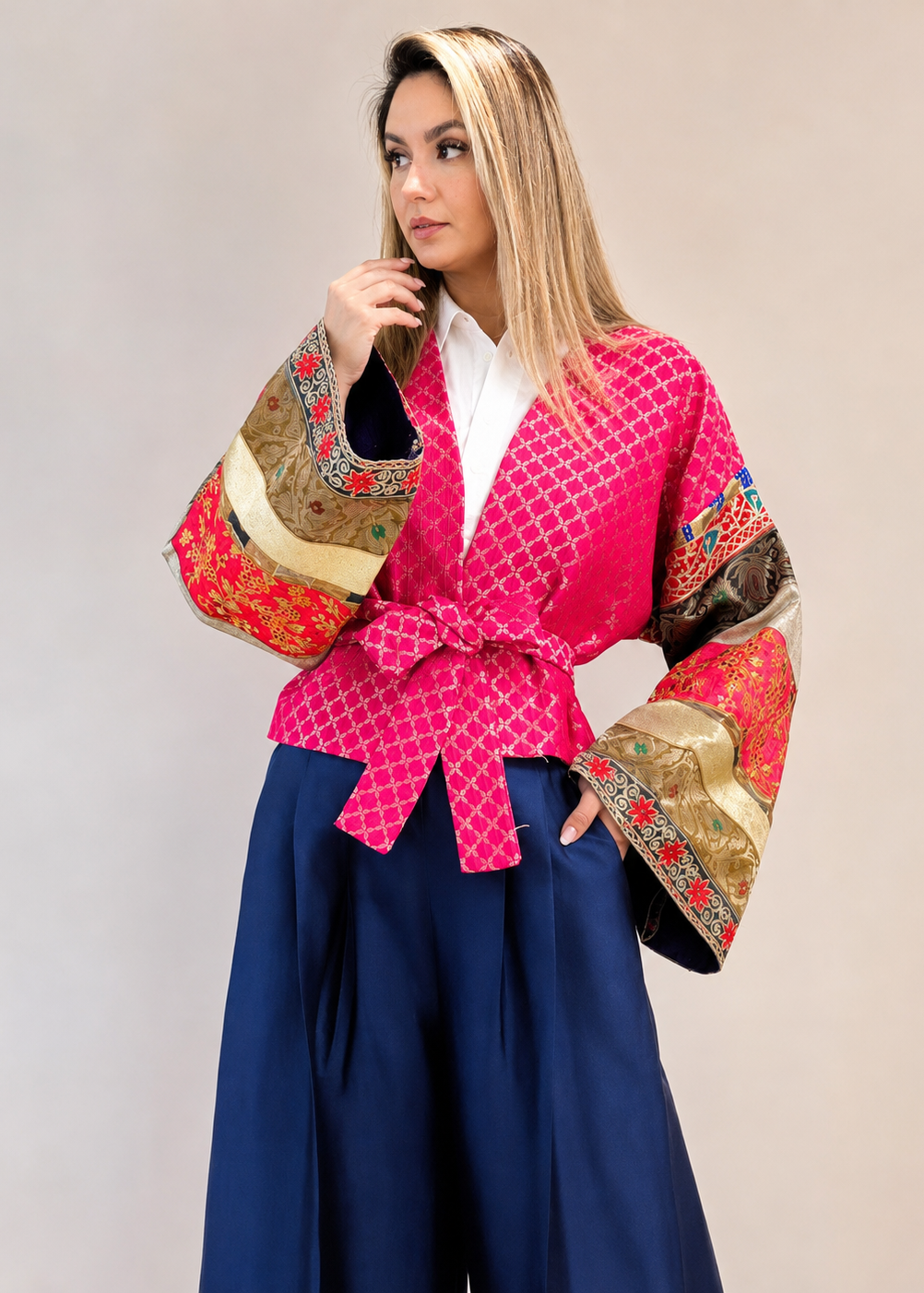 Kimono jacket with belt - Lenalia