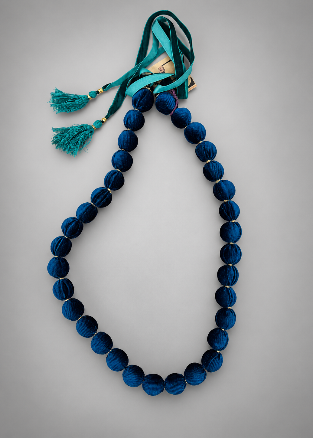 Navy Velvet Necklace