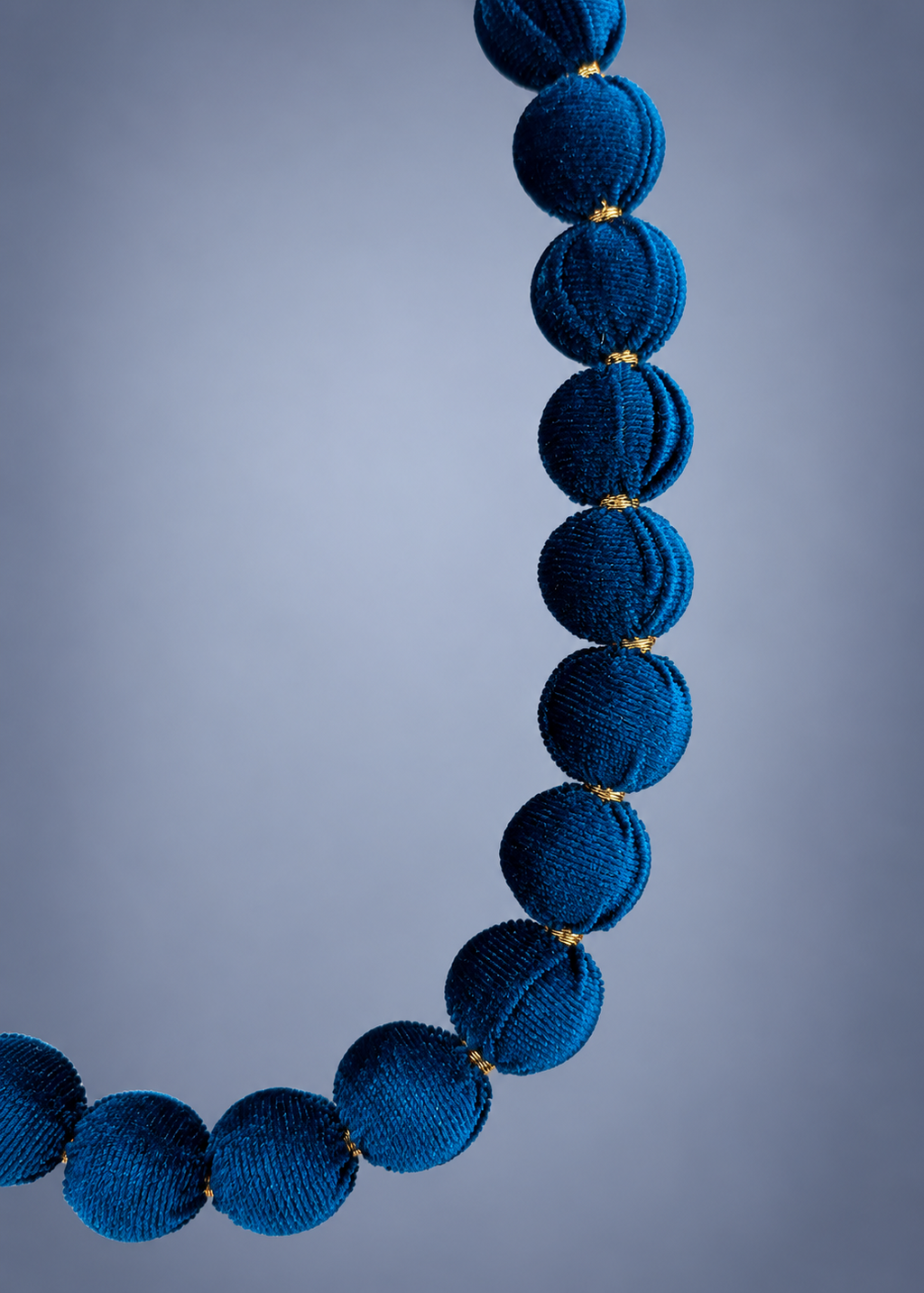 Navy Velvet Necklace