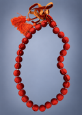 Orange Velvet Necklace