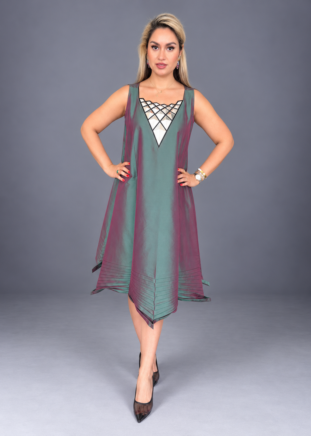 Paliz Taffeta Dress (GP) - LENALIA