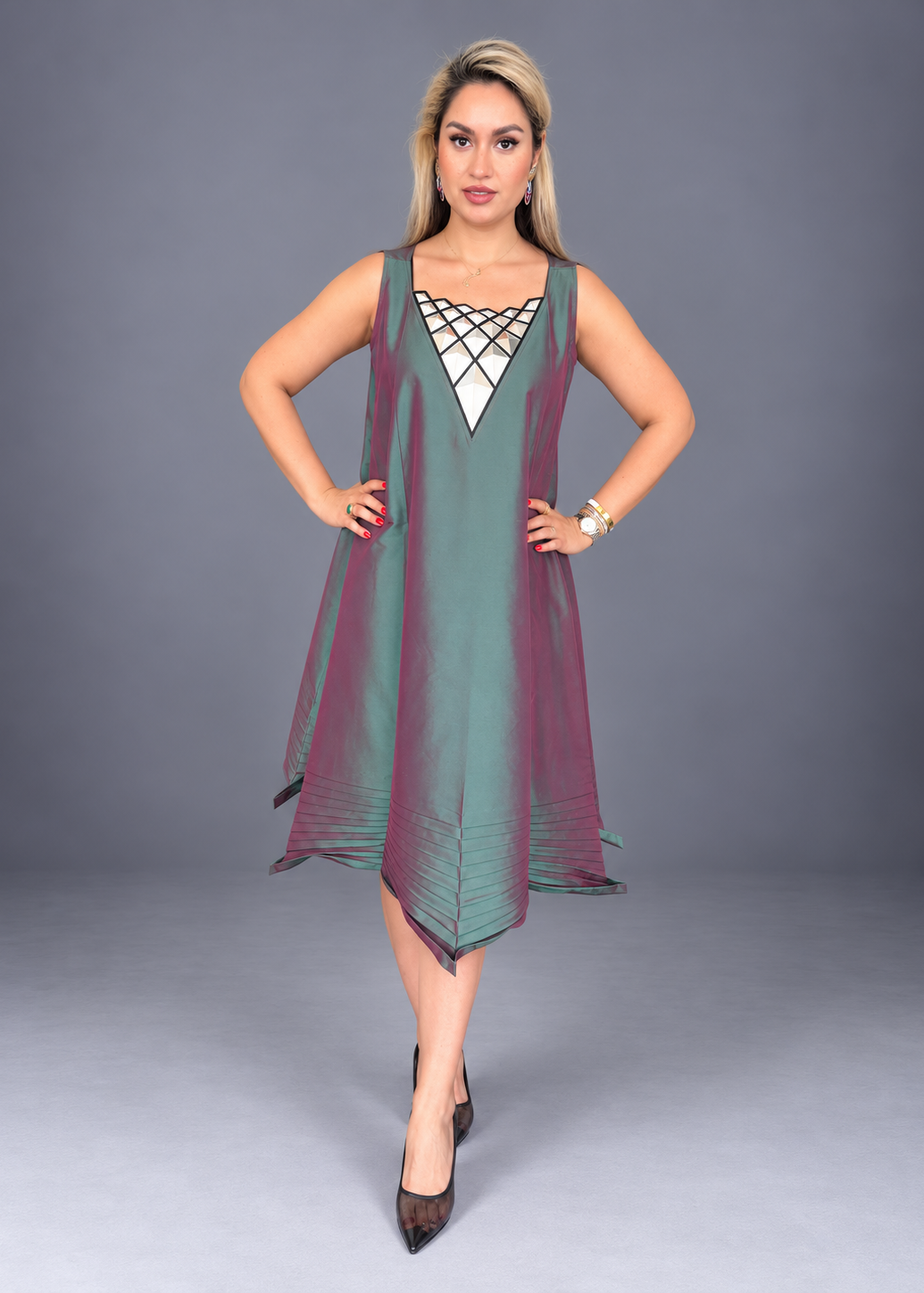 Paliz Taffeta Dress (GP) - LENALIA