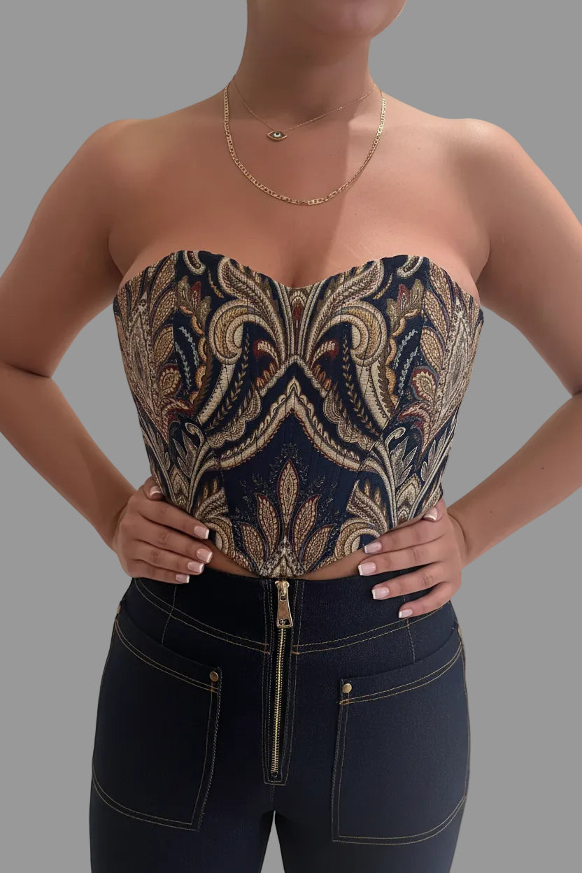 Navy Qajar Corset