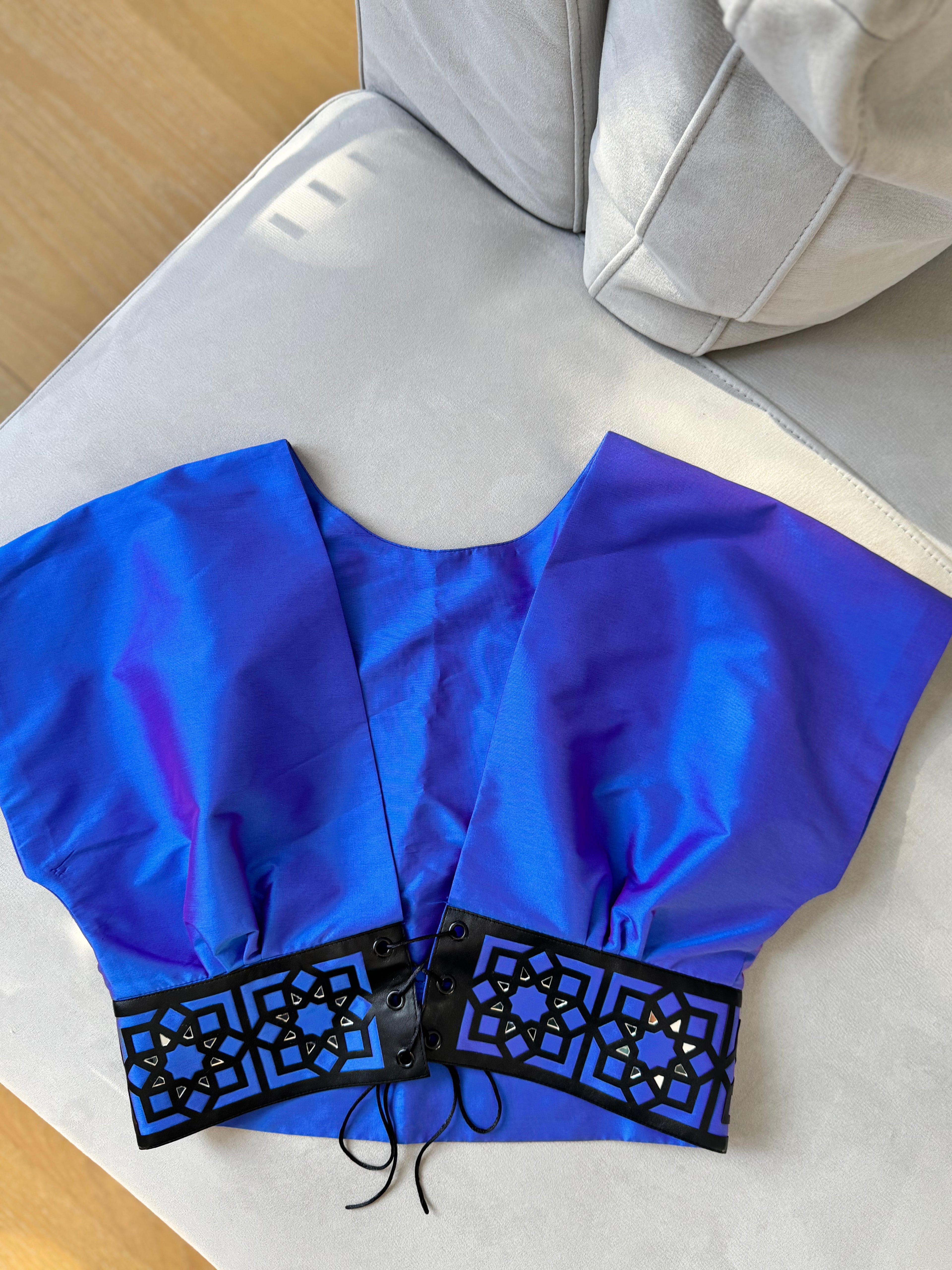 Sogoli black designer blouse - LENALIA Persian luxury fashion