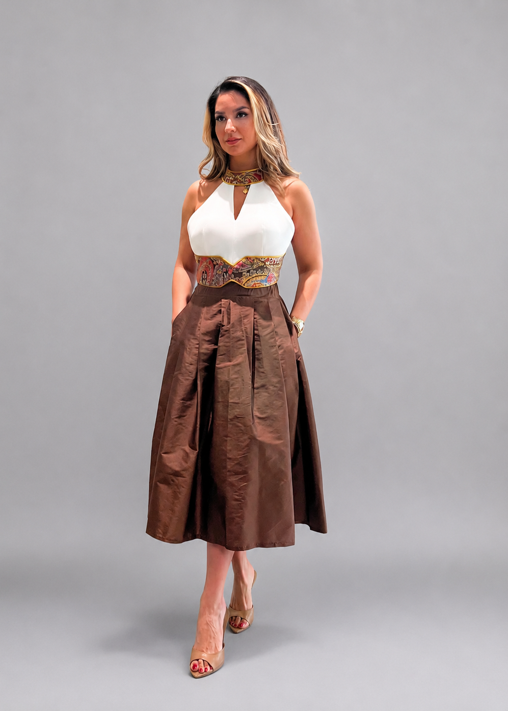 Mediterranean designer top - LENALIA Persian luxury fashion
